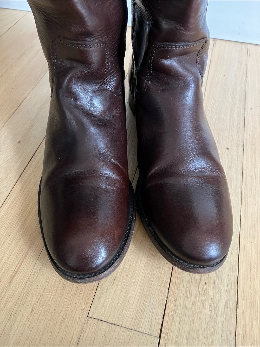 Frye Melissa Equestrian tall brown leather boots 8 1/2 - Picture 7 of 11